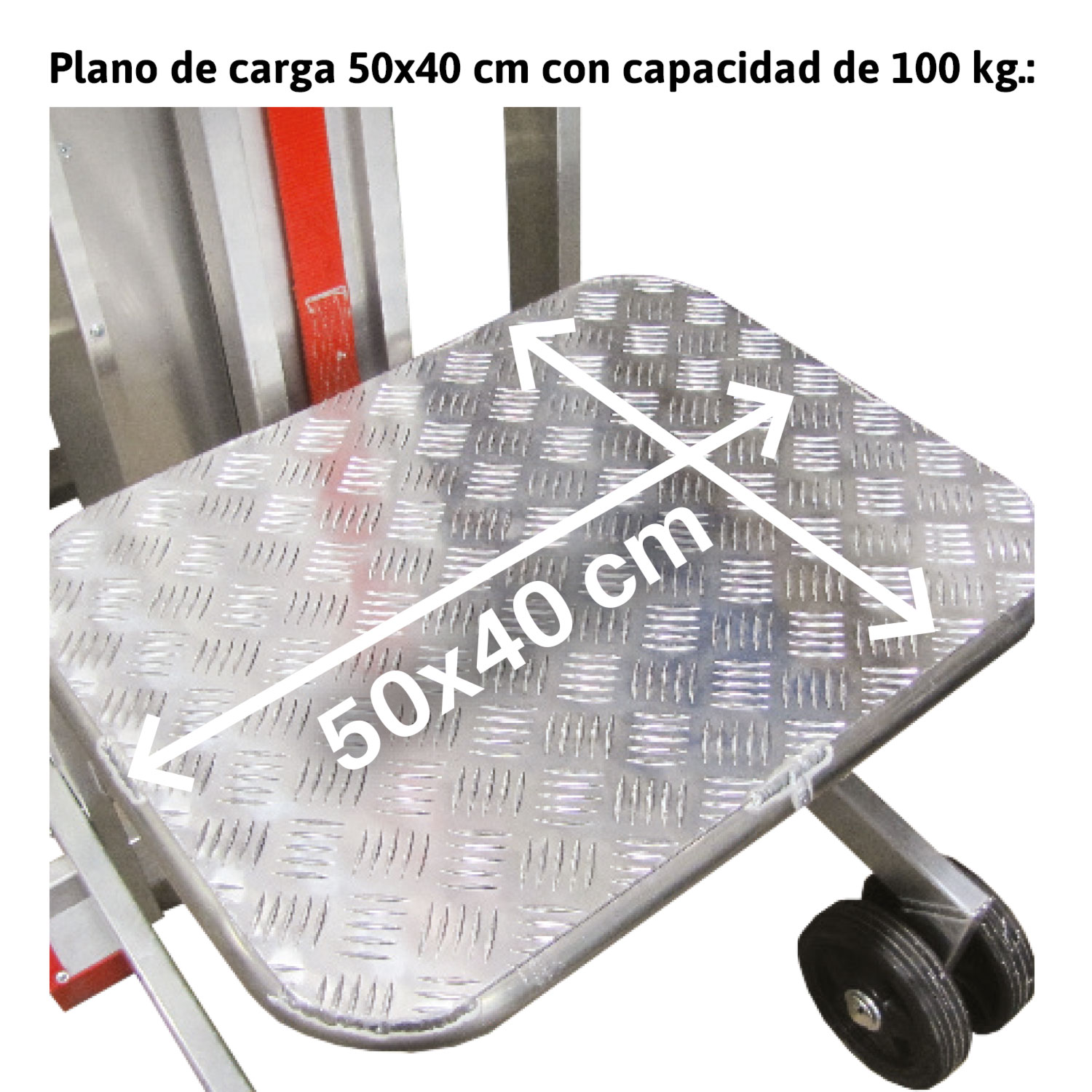 ESCALERA CON PLATAFORMA Y PLANO DE CARGA ELÉCTRICO. 10 PELDAÑOS. - Image 7