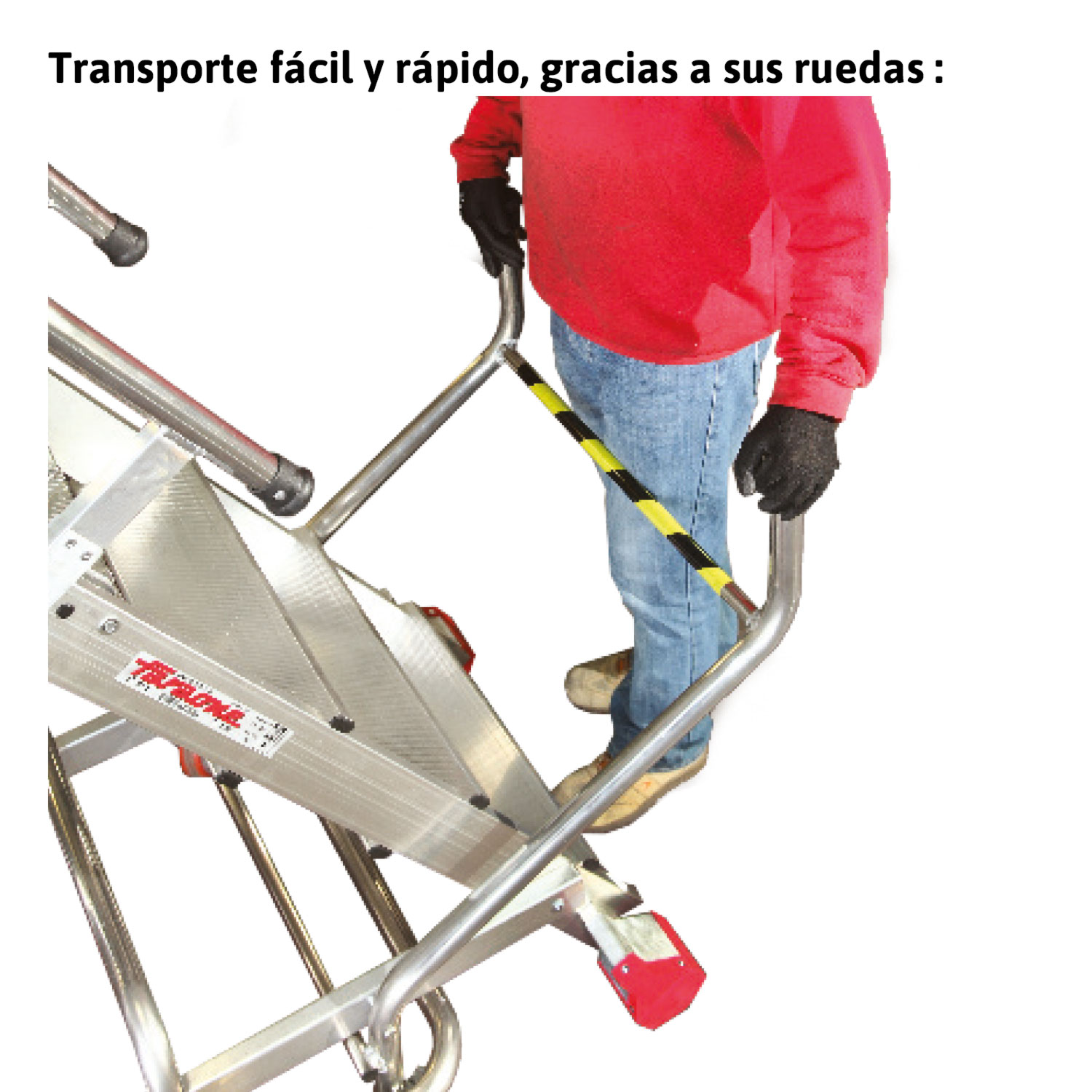 ESCALERA CON PLATAFORMA Y PLANO DE CARGA ELÉCTRICO. 10 PELDAÑOS. - Image 8